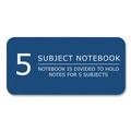 Notebooks & Pads | Roaring Spring 11197 11 in. x 8.5 in. 200-Sheets 5-Subject Medium/College Rule Wirebound Notebook with Tabs - Assorted Cover Colors (12/Carton) image number 5