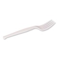 Customer Appreciation Sale - Save up to $60 off | Dixie FM207 Heavy Mediumweight Plastic Cutlery Fork - White (100/Box) image number 0