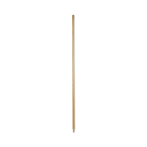 Brooms | Boardwalk BWK137 1-1/8 in. dia. x 60 in. Heavy-Duty Threaded End Lacquered Hardwood Broom Handle - Natural image number 0