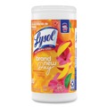 Cleaning & Janitorial Supplies | LYSOL Brand 19200-97181 7 in. x 7.25 in. 1-Ply Disinfecting Wipes - Mango and Hibiscus/White (6/Carton) image number 4