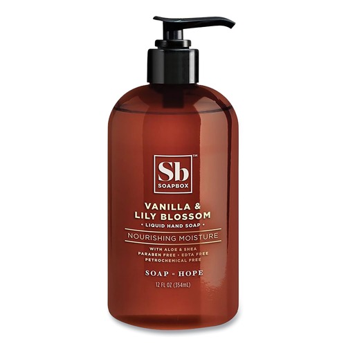 Hand Soaps | Soapbox SBS06795 12 oz Hand Soap - Vanilla and Lily Blossom Scent (3/Box) image number 0