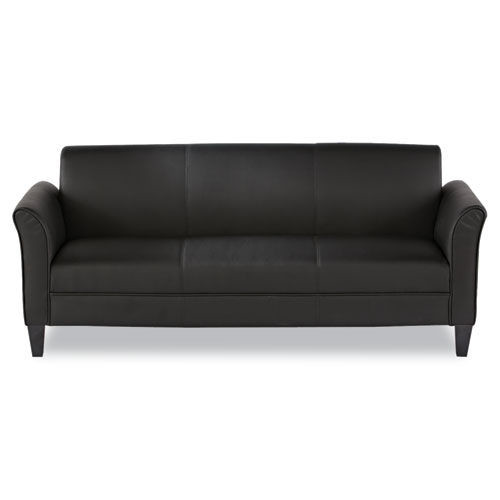Office Jansan | Alera ALERL21LS10B Reception Lounge Sofa Series 77 in. x 31.5 in. x 32 in. 3-Cushion Sofa - Black image number 0