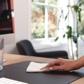 Desk Accessories & Office Organizers | Smead 64833 31.5 in. x 15.7 in. Vegan Leather Desk Pads - Charcoal image number 4