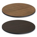  | Alera ALETTRD36EW 35.5 in. Diameter Round Reversible Laminate Table Top - Espresso/Walnut image number 0