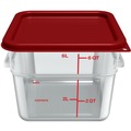 Bulk Savings Pricing 2 | Carlisle 1195207 8.75 in. x 8.75 in. x 7.31 in. 6 qt. Squares Polycarbonate Food Storage Container - Clear image number 3