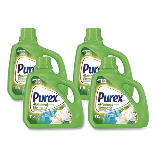 Office Jansan | Purex 24200 01134 150 oz. Bottle Linen and Lilies Ultra Natural Elements He Liquid Detergent (4/Carton) image number 0