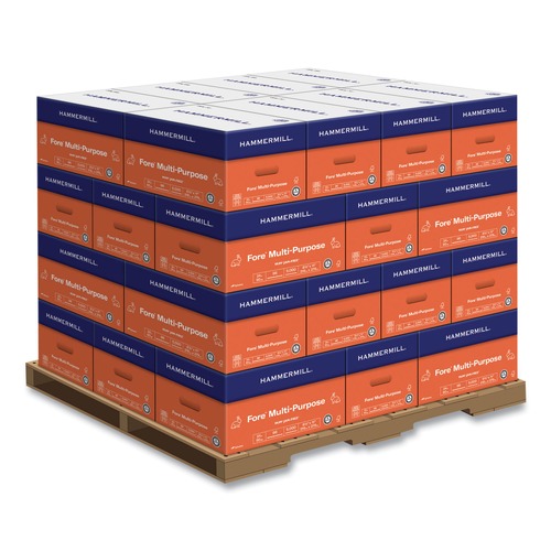 Art & Craft Paper | Hammermill 103283 Fore 8.5 in. x 11 in. 96 Bright 24 lbs. Bond Weight Multipurpose Print Paper - White (1-Pallet) image number 0