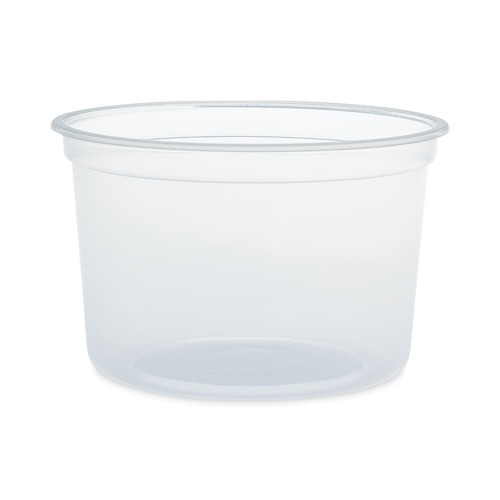 Food Service | Dart MN16-0100 MicroGourmet 16 oz. Plastic Food Containers - Translucent (500/Carton) image number 0