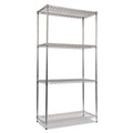  | Alera ALESW503618SR NSF Certified Industrial 36 in. x 18 in. x 72 in. 4-Shelf Wire Shelving Kit - Silver image number 0
