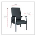  | Alera ALEML2419 Metalounge Series 24.6 in. x 26.96 in. x 42.91 in. High-Back Guest Chair - Black image number 5