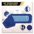 Mops | Gritt Commercial GRI182486PK 48 in. x 5 in. Microfiber Looped Dust Mop Pad Head - Blue (6/Carton) image number 2