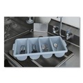 Mothers Day Sale! Save an Extra 10% off your order | Rubbermaid Commercial FG336200GRAY 4 Compartment 11.5 in. x 21.25 in. x 3.75 in. Plastic Cutlery Bin - Gray image number 3
