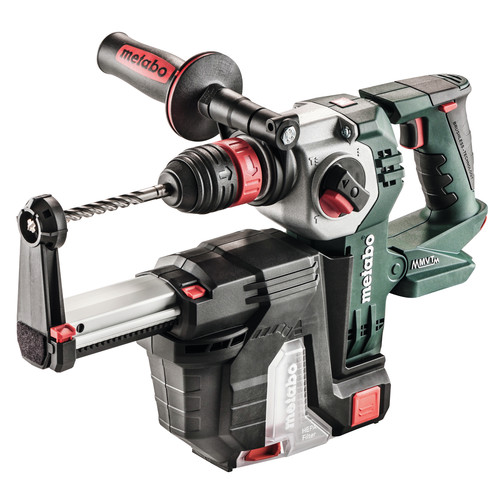 Concrete Dust Collection | Metabo 600211900 KHA 18 LTX BL 24 Quick 18V Lithium-Ion SDS-Plus Brushless 1 in. Cordless Rotary Hammer with HEPA Dust Extractor (Tool Only) image number 0