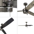 Ceiling Fans | Prominence Home 51024-45 52 in. Journal Contemporary Indoor Outdoor Ceiling Fan - Gun Metal image number 6