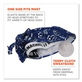 Cooling Gear | Ergodyne 12480 Chill-Its 6615 One Size Fits Most High-Performance Bandana Doo Rag with Terry Cloth Sweatband - Navy Western image number 2