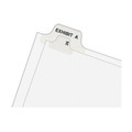Office Jansan | Avery 01332 11 in. x 8.5 in. 25-Tab 51 to 75 Avery Style Preprinted Legal Exhibit Side Tab Index Dividers - White (1-Set) image number 2