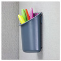  | Universal UNV08193 4.25 in. x 2.5 in. x 5 in. Recycled Plastic Cubicle Pencil Cup - Charcoal image number 1