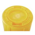 Trash & Waste Bins | Rubbermaid Commercial FG262000YEL 20 Gallon Vented Round Brute Container - Yellow image number 1