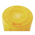 Trash & Waste Bins | Rubbermaid Commercial FG262000YEL 20 gal. Vented Round Plastic Brute Container - Yellow image number 1
