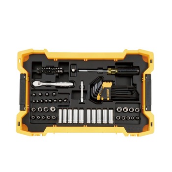 Dewalt DWMT45402 131-Piece 1/4 in. and 3/8 in. Mechanic Tool Set with Tough System 2.0 Tray and Lid