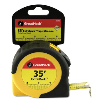 Great Neck ExtraMark 1 in. x 35 ft. Steel Tape Measure - Orange/Black