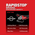 Angle Grinders | Milwaukee 2882-20 M18 FUEL Brushless Lithium-Ion 4-1/2 in. / 5 in. Cordless Braking Grinder with No-Lock Paddle Switch with ONE-KEY (Tool Only) image number 5
