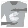 Food Trays, Containers, and Lids | Dart 50HT1 5.38 in. x 5.5 in. x 2.88 in. Foam Hinged Lid Containers - White (500/Carton) image number 7