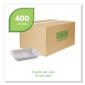Food Trays, Containers, and Lids | Eco-Products EP-SCRC16NFA 16 oz 7 x 5 x 1 Vanguard Worldview Renewable and Compostable Sugarcane Take-Out Containers - White (400/Carton) image number 6