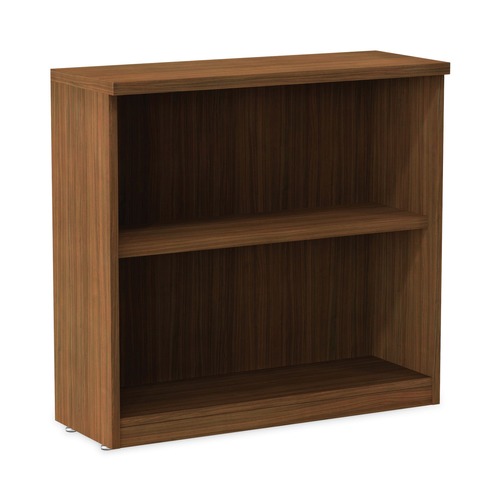  | Alera ALEVA633032WA 31.75 in. x 14 in. x 29.5 in. Valencia Series 2-Shelf Bookcase - Modern Walnut image number 0