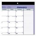 Bulk Savings Pricing 2 | Brownline C181700 12-Month (Jan to Dec): 2026 17.75 in. x 10.88 in. Monthly Desk Pad Calendar - White/Blue/Green Sheets, Black Binding/Clear Corners image number 3