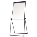 Easels | MasterVision EA14000583MV 28.5 in. x 37.5 in. Folds-to-a-Table Melamine Easel - White Surface/Black Steel Frame image number 0