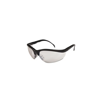 MCR Safety KD119 Klondike Safety Glasses - Matte Black Frame Clear Mirror Lens (12/Box)