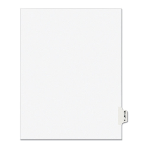  | Avery 01389 11 in. x 8.5 in. Legal Exhibit Letter S Side Tab Index Dividers - White (25-Piece/Pack) image number 0