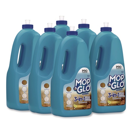 Office Jansan | Lysol 36241-74297 Triple Action 64 oz. Bottle Floor Shine Cleaner (6/Carton) - Fresh Citrus Scent image number 0