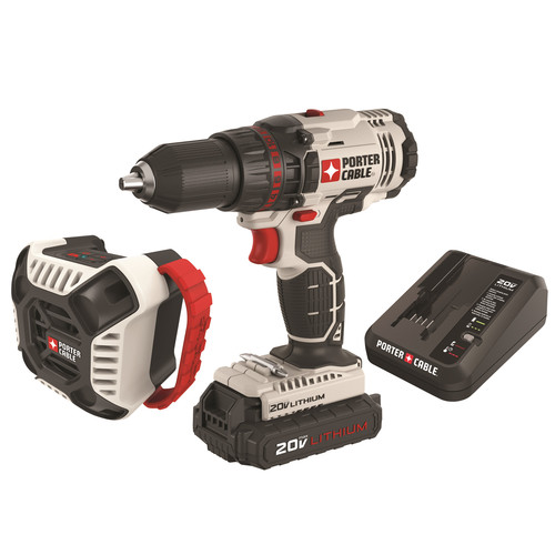 Combo Kits | Porter-Cable PCCK607LA 20V MAX Lithium-Ion 1/2 in. Drill Driver and Bluetooth Speaker Combo image number 0