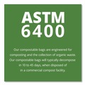 Office Jansan | Stout by Envision E4248E85 EcoSafe-6400 42 in. x 48 in. 0.85 mil. 48 Gallon Compostable Bags - Green (40/Box) image number 5