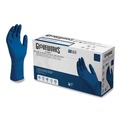 Disposable Gloves | Ammex GPLHD86100 11.6 in. Long 13 mil Powder-Free Latex Exam Gloves - Large/Blue (500/Carton) image number 3