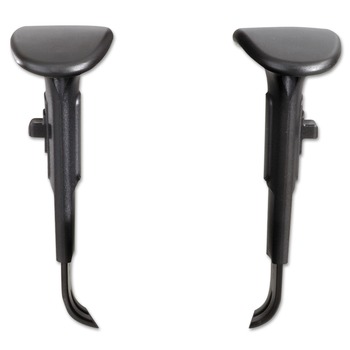 Safco 3.5 x 10.5 x 14 Adjustable T-Pad Arms for Alday and Vue Series Task Chairs and Stools - Black (1-Pair)