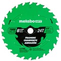 Circular Saw Blades | Metabo HPT 115756M 6-1/2 in. 24-Tooth Industrial PTFE Circular Saw Framing Blade image number 0