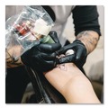 Cleaning Gloves | Ammex ABNPF44100 3 mil Thick Powder-Free Nitrile Exam Gloves - Medium, Black (100/Box) image number 3