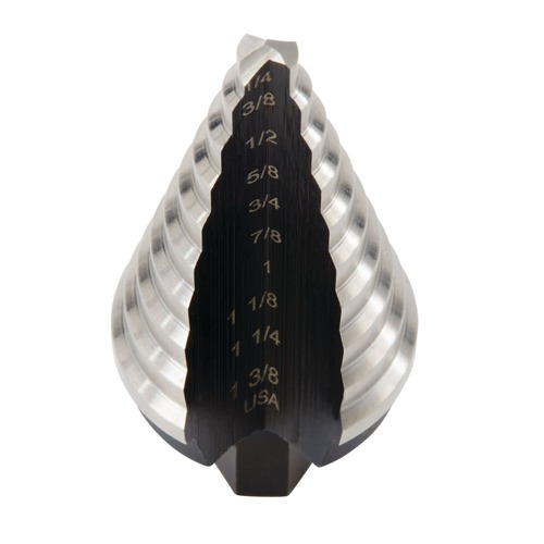 Bits and Bit Sets | Irwin Unibit 10235 UNIBIT #5 1/4 in. - 1-3/8 in. High Speed Steel Fractional Step Drill Bit image number 0