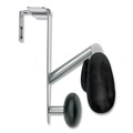 Office Jansan | Alba PMMOUSPART Metal/Foam/ABS Hanger Shaped Partition Coat Hook - Silver/Black image number 1