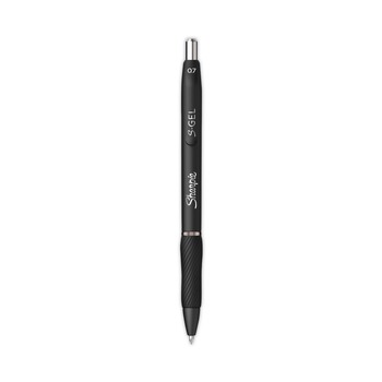Sharpie S-Gel 2096176 S-Gel High-Performance Medium 0.7 mm Gel Pen - Blue Ink/Black Barrel (36/Pack)