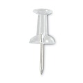 Office Jansan | Universal UNV31306 3/8 in. Plastic Push Pins - Clear (400/Pack) image number 1