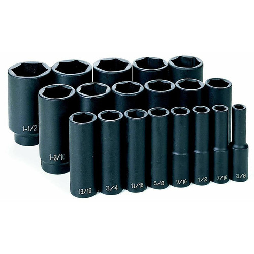 Sockets | Grey Pneumatic 1319D 19-Piece 1/2 in. Drive 6-Point SAE Deep Impact Socket Set image number 0