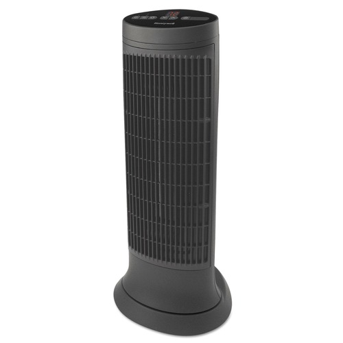 Heaters | Honeywell HCE322V Digital Tower Heater, 750 - 1500 W, 10 1/8-in X 8-in X 23 1/4-in, Black image number 0