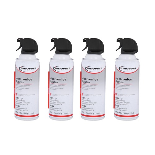  | Innovera 10014-BNDL 10 oz. Compressed Air Duster Cleaner (4/Pack) image number 0