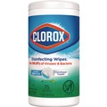 Cleaning & Janitorial Supplies | Clorox 01656 7 in. x 8 in. 1-Ply Disinfecting Wipes - Fresh Scent, White (450/Carton) image number 2