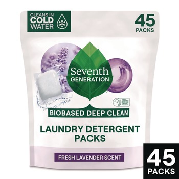 Seventh Generation Natural Laundry Detergent Powder Packs - Lavender Scent (8/Carton)