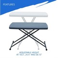 Office Jansan | Iceberg 65491 IndestrucTable 30 in. x 20 in. x 25 in. - 28 in. Classic Personal Folding Table - Charcoal image number 10